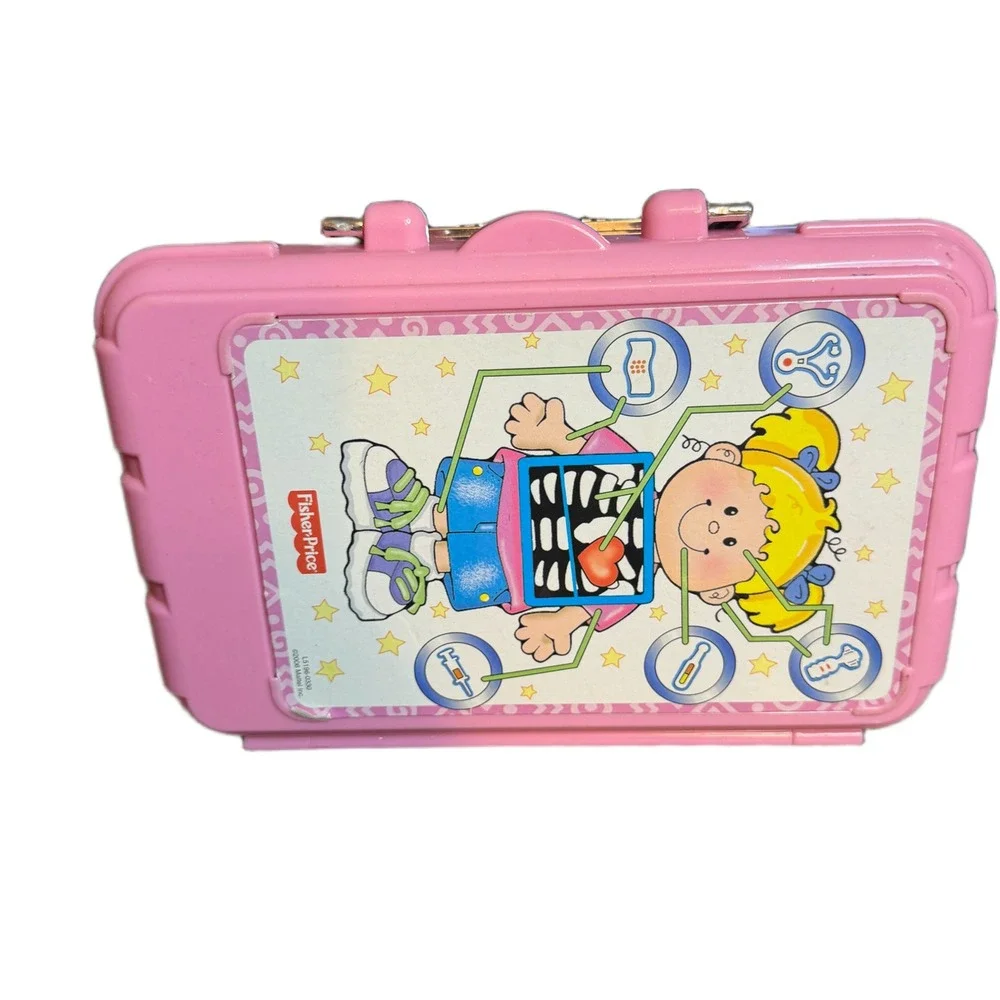 Fisher-Price Medical Doctor Kit Pink Case Stethoscope Toy Set 2006 L5196